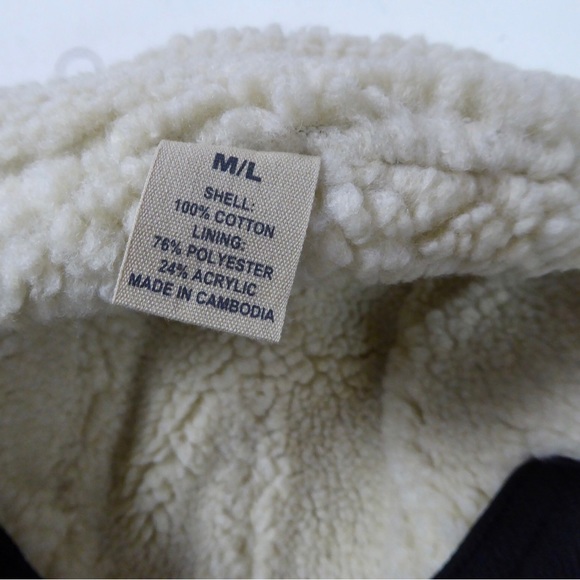 Duluth Trading Company Burly Cotton Plaid Earflap Trapper Hat Sherpa Fleece NWT - Picture 7 of 11